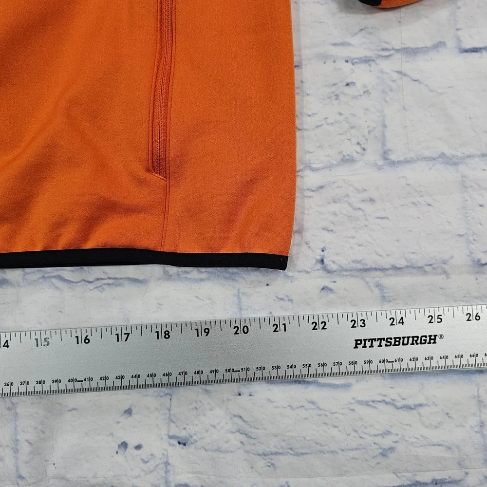 The North Face Crest Full Zip Jacket Mens XL Orange Black Fleece Hiking Active